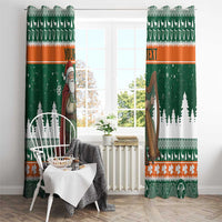 Ireland Christmas Personalized Window Curtain Daidi na Nollag With Irish Harp - Wonder Print Shop