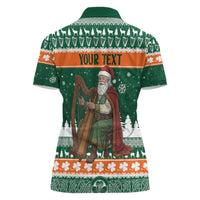 Ireland Christmas Personalized Women Polo Shirt Daidi na Nollag With Irish Harp - Wonder Print Shop