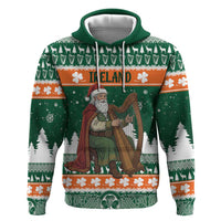 Ireland Christmas Personalized Zip Hoodie Daidi na Nollag With Irish Harp - Wonder Print Shop