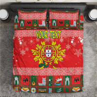 Personalized Portugal Christmas Bedding Set Coat Of Arms - Feliz Natal - Wonder Print Shop