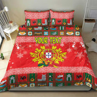Personalized Portugal Christmas Bedding Set Coat Of Arms - Feliz Natal - Wonder Print Shop