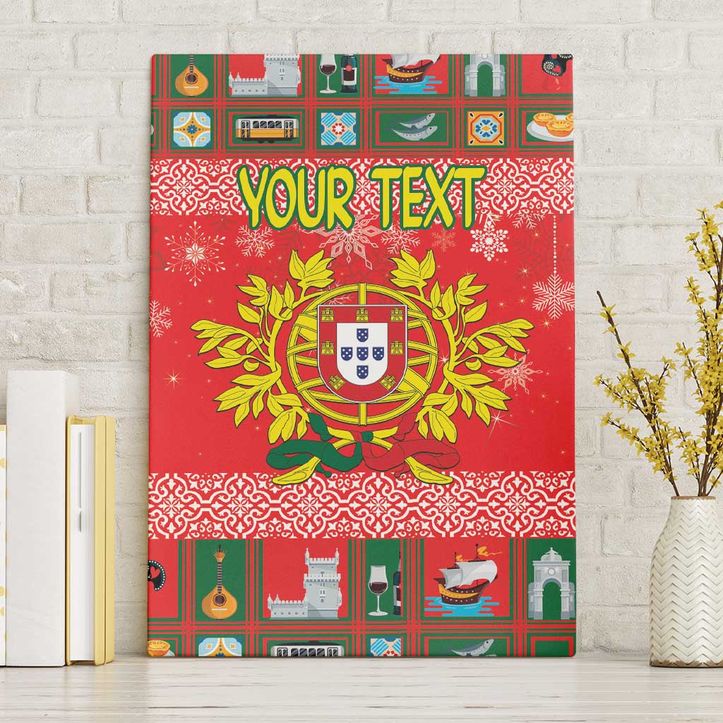 Personalized Portugal Christmas Canvas Wall Art Coat Of Arms - Feliz Natal - Wonder Print Shop
