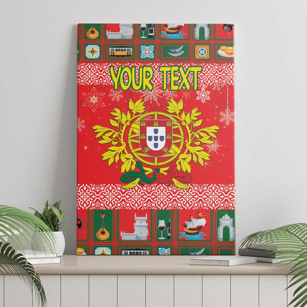 Personalized Portugal Christmas Canvas Wall Art Coat Of Arms - Feliz Natal - Wonder Print Shop
