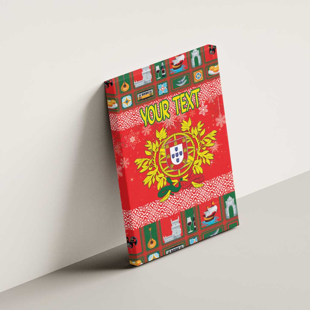 Personalized Portugal Christmas Canvas Wall Art Coat Of Arms - Feliz Natal - Wonder Print Shop