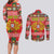 Personalized Portugal Christmas Couples Matching Long Sleeve Bodycon Dress and Long Sleeve Button Shirt Coat Of Arms - Feliz Natal - Wonder Print Shop
