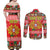 Personalized Portugal Christmas Couples Matching Off Shoulder Maxi Dress and Long Sleeve Button Shirt Coat Of Arms - Feliz Natal - Wonder Print Shop