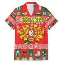 Personalized Portugal Christmas Family Matching Mermaid Dress and Hawaiian Shirt Coat Of Arms - Feliz Natal - Wonder Print Shop