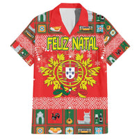 Personalized Portugal Christmas Family Matching Short Sleeve Bodycon Dress and Hawaiian Shirt Coat Of Arms - Feliz Natal - Wonder Print Shop
