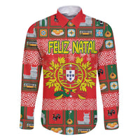 Personalized Portugal Christmas Family Matching Tank Maxi Dress and Hawaiian Shirt Coat Of Arms - Feliz Natal - Wonder Print Shop