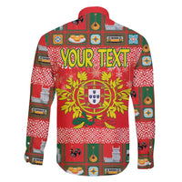 Personalized Portugal Christmas Family Matching Tank Maxi Dress and Hawaiian Shirt Coat Of Arms - Feliz Natal - Wonder Print Shop
