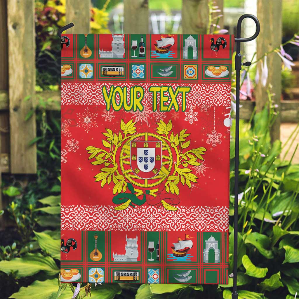Personalized Portugal Christmas Garden Flag Coat Of Arms - Feliz Natal - Wonder Print Shop
