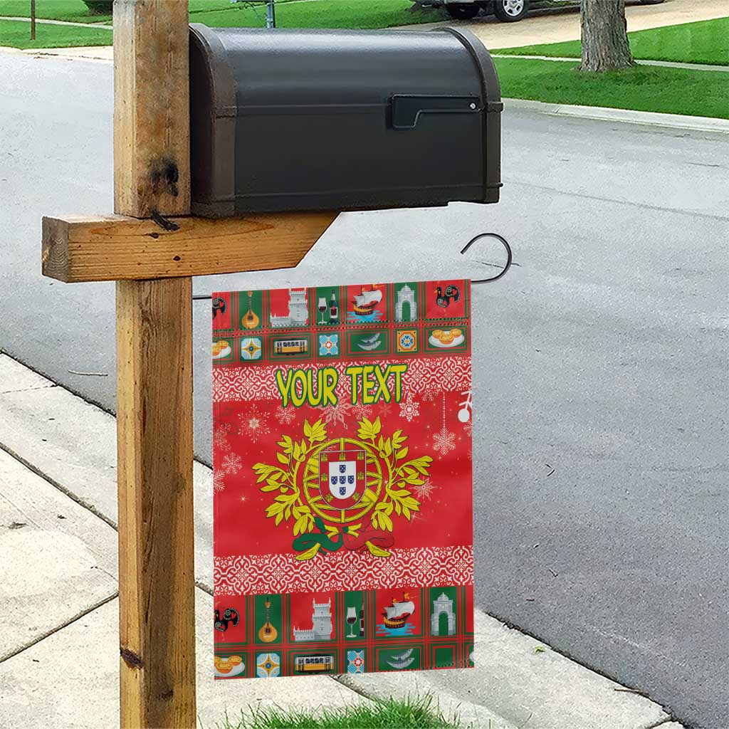 Personalized Portugal Christmas Garden Flag Coat Of Arms - Feliz Natal - Wonder Print Shop