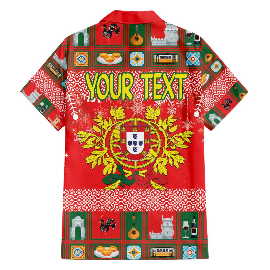 Personalized Portugal Christmas Hawaiian Shirt Coat Of Arms - Feliz Natal - Wonder Print Shop