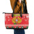 Personalized Portugal Christmas Leather Tote Bag Coat Of Arms - Feliz Natal - Wonder Print Shop