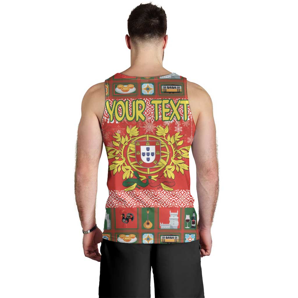 Personalized Portugal Christmas Men Tank Top Coat Of Arms - Feliz Natal - Wonder Print Shop