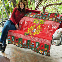 Personalized Portugal Christmas Quilt Coat Of Arms - Feliz Natal - Wonder Print Shop