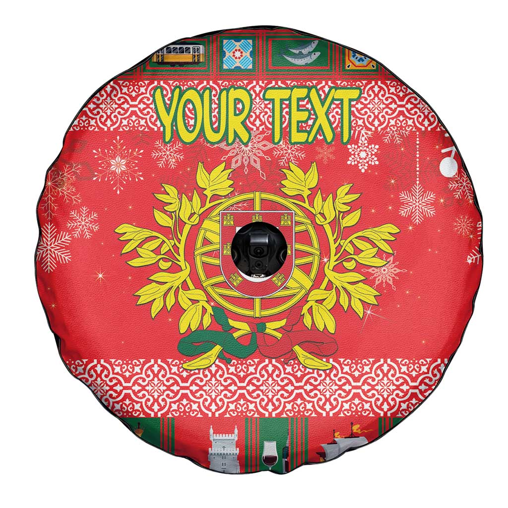 Personalized Portugal Christmas Spare Tire Cover Coat Of Arms - Feliz Natal - Wonder Print Shop