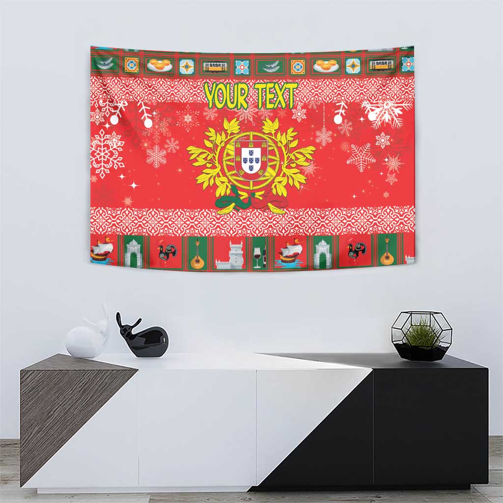Personalized Portugal Christmas Tapestry Coat Of Arms - Feliz Natal - Wonder Print Shop