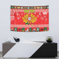 Personalized Portugal Christmas Tapestry Coat Of Arms - Feliz Natal - Wonder Print Shop