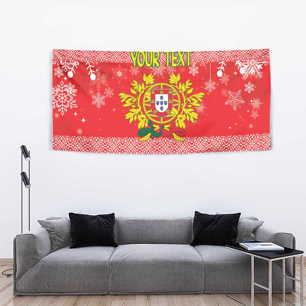 Personalized Portugal Christmas Tapestry Coat Of Arms - Feliz Natal - Wonder Print Shop