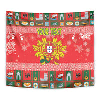 Personalized Portugal Christmas Tapestry Coat Of Arms - Feliz Natal - Wonder Print Shop