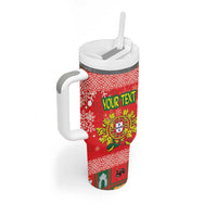 Personalized Portugal Christmas Tumbler With Handle Coat Of Arms - Feliz Natal - Wonder Print Shop
