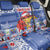 Personalized Puerto Rico Christmas Back Car Seat Cover Coqui With Red Maga Flower - Wonder Print Shop