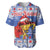 Personalized Puerto Rico Christmas Baseball Jersey Coqui With Red Maga Flower - Wonder Print Shop