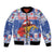 Personalized Puerto Rico Christmas Bomber Jacket Coqui With Red Maga Flower - Wonder Print Shop