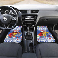 Personalized Puerto Rico Christmas Car Mats Coqui With Red Maga Flower - Wonder Print Shop