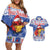 Personalized Puerto Rico Christmas Couples Matching Off Shoulder Short Dress and Hawaiian Shirt Coqui With Red Maga Flower - Wonder Print Shop