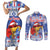 Personalized Puerto Rico Christmas Couples Matching Short Sleeve Bodycon Dress and Long Sleeve Button Shirt Coqui With Red Maga Flower - Wonder Print Shop