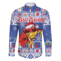 Personalized Puerto Rico Christmas Family Matching Mermaid Dress and Hawaiian Shirt Coqui With Red Maga Flower - Wonder Print Shop