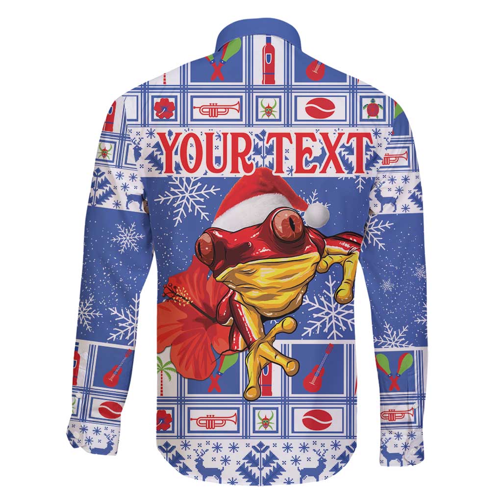 Personalized Puerto Rico Christmas Family Matching Puletasi and Hawaiian Shirt Coqui With Red Maga Flower - Wonder Print Shop