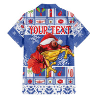 Personalized Puerto Rico Christmas Family Matching Tank Maxi Dress and Hawaiian Shirt Coqui With Red Maga Flower - Wonder Print Shop