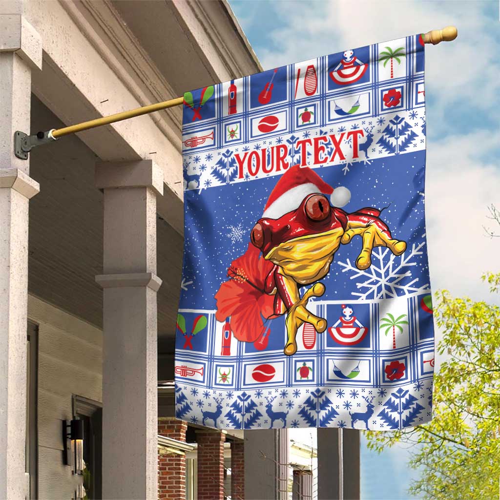 Personalized Puerto Rico Christmas Garden Flag Coqui With Red Maga Flower - Wonder Print Shop