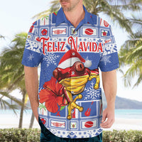 Personalized Puerto Rico Christmas Hawaiian Shirt Coqui With Red Maga Flower - Wonder Print Shop