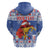 Personalized Puerto Rico Christmas Hoodie Coqui With Red Maga Flower - Wonder Print Shop