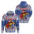 Personalized Puerto Rico Christmas Hoodie Coqui With Red Maga Flower - Wonder Print Shop