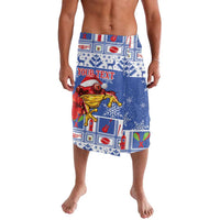 Personalized Puerto Rico Christmas Lavalava Coqui With Red Maga Flower - Wonder Print Shop