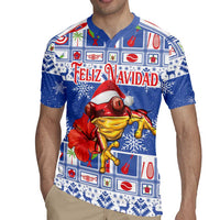 Personalized Puerto Rico Christmas Rugby Jersey Coqui With Red Maga Flower - Wonder Print Shop