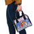 Personalized Puerto Rico Christmas Shoulder Handbag Coqui With Red Maga Flower