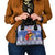 Personalized Puerto Rico Christmas Shoulder Handbag Coqui With Red Maga Flower