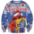 Personalized Puerto Rico Christmas Sweatshirt Coqui With Red Maga Flower - Wonder Print Shop