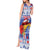 Personalized Puerto Rico Christmas Tank Maxi Dress Coqui With Red Maga Flower - Wonder Print Shop