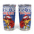 Personalized Puerto Rico Christmas Tumbler Cup Coqui With Red Maga Flower - Wonder Print Shop