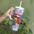 Personalized Puerto Rico Christmas Tumbler With Handle Coqui With Red Maga Flower - Wonder Print Shop