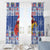 Personalized Puerto Rico Christmas Window Curtain Coqui With Red Maga Flower - Wonder Print Shop
