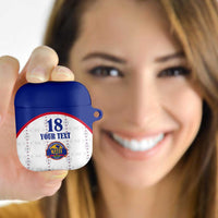 Custom Haiti Football AirPods Case Les Grenadiers Veve Haitian Vodou White Version - Wonder Print Shop