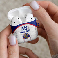 Custom Haiti Football AirPods Case Les Grenadiers Veve Haitian Vodou White Version - Wonder Print Shop